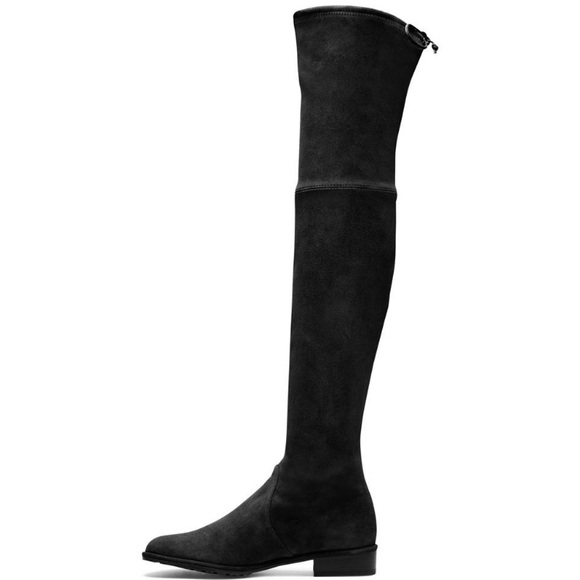 Stuart Weitzman Lowland Boots - Black Suede - Picture 3 of 6